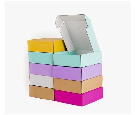 वस्त्र कैंडी रंग कस्टम नालीदार मेलर बॉक्स 9x6x3 9x6x4