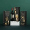 कस्टम प्रिंट शराब की बोतल पेपर बैग सोना मुद्रांकन नालीदार गत्ते के बक्से
