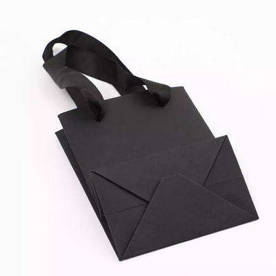 पनरोक तेलरोधी वस्त्र पेपर बैग सुपरमार्केट ब्लैक पेपर शॉपिंग बैग