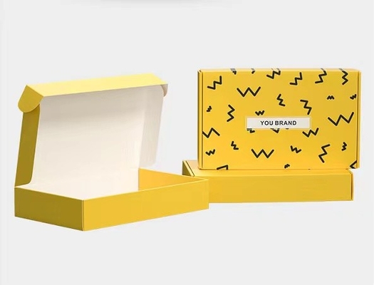 बायोडिग्रेडेबल ग्लॉसी लैमिनेशन नालीदार पेपर बॉक्स छोटे नालीदार शिपिंग बॉक्स