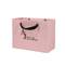 चमकदार फाड़ना जूते वस्त्र पेपर बैग 250gam लेपित गुलाबी क्राफ्ट बैग