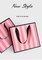 गुलाबी धारीदार पैनटोन CMYK कॉस्मेटिक पेपर बैग वापसी उपहार के लिए